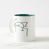 ハイジャンプのTシャツおよびギフト ツートーンマグカップ (正面左)