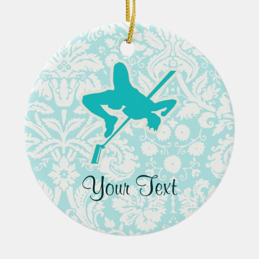 ハイジャンプティール(緑がかった色) セラミックオーナメント (正面)