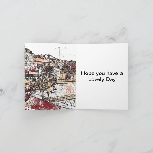 ハイスの橋のカモメ カード (内部)