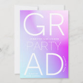 ハイスクールパーティーホワグラデーションイモダント 招待状 (正面)