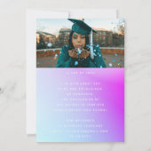 ハイスクールパーティーホワグラデーションイモダント 招待状 (裏面)