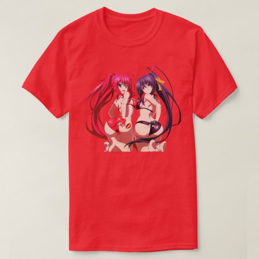 ハイスクールDxD姫島明野とRias Gremory St Tシャツ (デザイン正面)