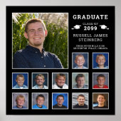 ハイスクールK-12フォトコラージュカスタムカラー ポスター (正面)