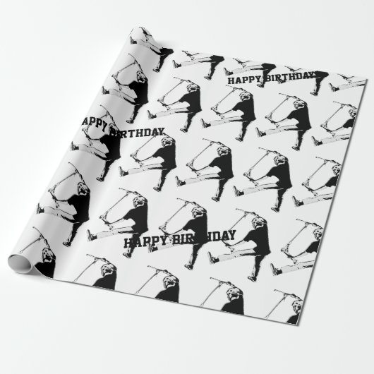 ハイスクー飛んでいるターボーイ – スタントスクーター ラッピングペーパー (アンロールド)