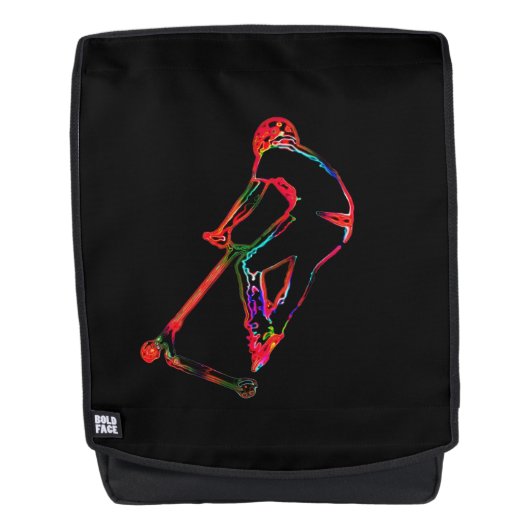 ハイスクー飛んでいるター – スクーター少年 バックパック (正面)