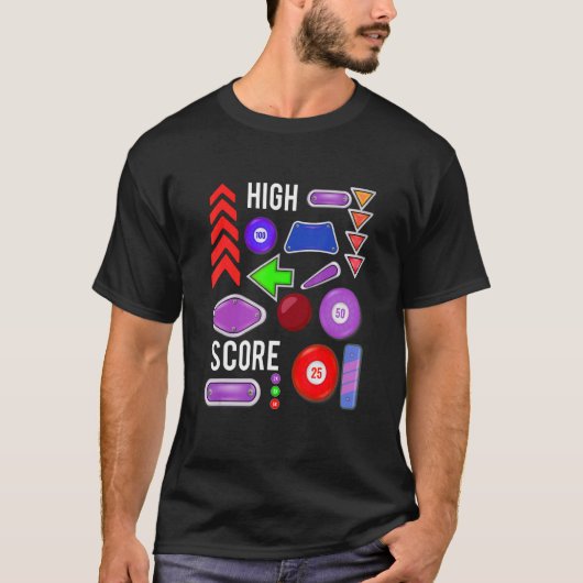 ハイスコアピンボール Tシャツ (正面)