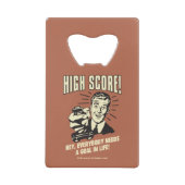 ハイスコア：誰もがゴール生活を必要 クレジットカード栓抜き (正面)