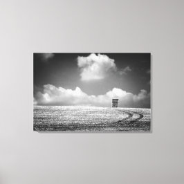 ハイスタックとトラック素晴らし、アート白黒 キャンバスプリント