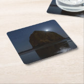 ハイスタックの上の空 |オレゴン、キャノンビーチ スクエアペーパーコースター (アングル)