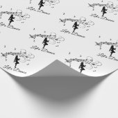 ハイステップ踊りから音楽へカスタム ラッピングペーパー (角)