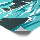 ハイスラーパークカリフォルニアトラベルアートヴィンテージ ポスター (角)