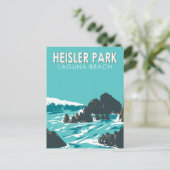 ハイスラーパークカリフォルニアトラベルアートヴィンテージ ポストカード (スタンド正面)