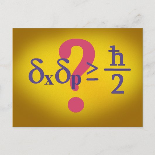 ハイゼンベルク不確定原理 ポストカード (正面)