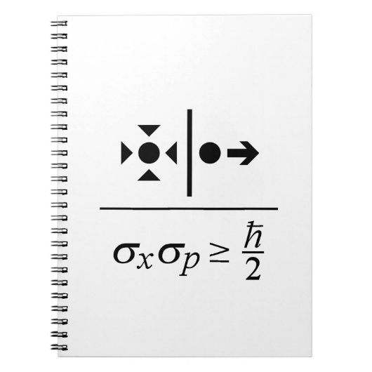 ハイゼンベルグ不確かさの原理 ノートブック (正面)