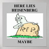 ハイゼンベルグ不確定性原理ジョーク ポスター (正面)