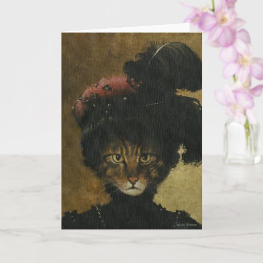 ハイソサエティ・レディーキャットグリーティングカード カード (蘭)