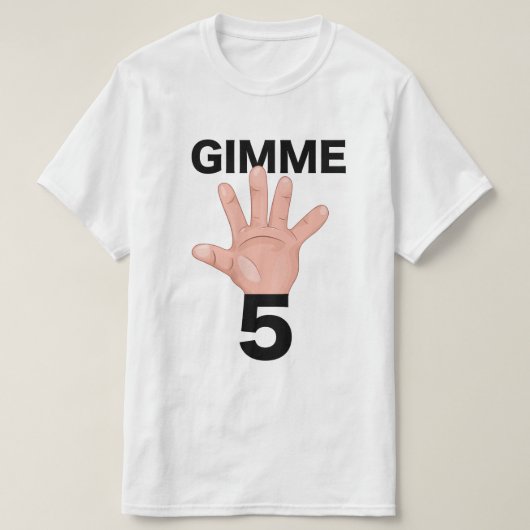 ハイタッチして Tシャツ (デザイン正面)