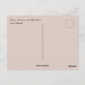 ハイタトラスロヴァキア共和国のクリヴァン山 ポストカード (裏面)