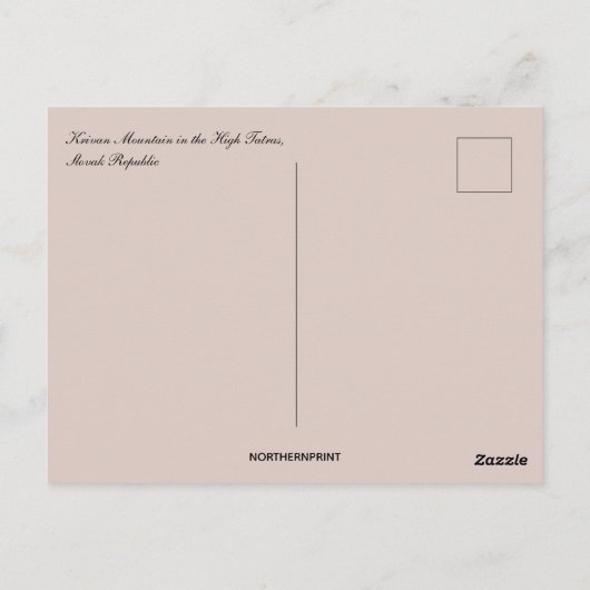 ハイタトラスロヴァキア共和国のクリヴァン山 ポストカード (裏面)