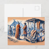 ハイタブトレーディングポストインパステルチョークスケッチ ポストカード (正面/裏面)