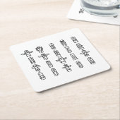 ハイダアニマルズ先住民インディアンハイダインディペンデント スクエアペーパーコースター (アングル)