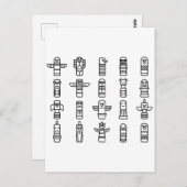 ハイダアニマルズ先住民インディアンハイダインディペンデント ポストカード (正面/裏面)