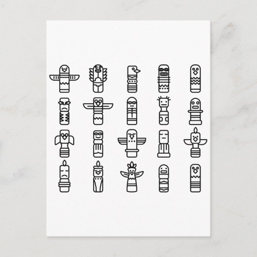 ハイダアニマルズ先住民インディアンハイダインディペンデント ポストカード (正面)