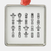 ハイダアニマルズ先住民インディアンハイダインディペンデント メタルオーナメント (正面)