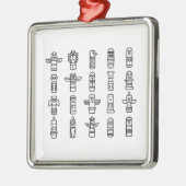 ハイダアニマルズ先住民インディアンハイダインディペンデント メタルオーナメント (左)