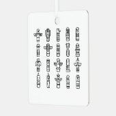 ハイダアニマルズ先住民インディアンハイダインディペンデント メタルオーナメント (正面左)