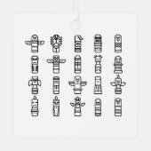 ハイダアニマルズ先住民インディアンハイダインディペンデント メタルオーナメント (正面)