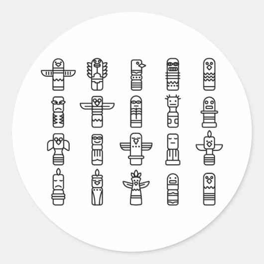 ハイダアニマルズ先住民インディアンハイダインディペンデント ラウンドシール (正面)