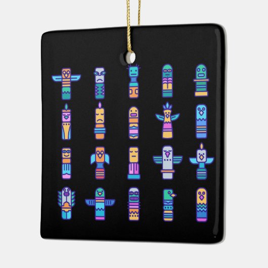 ハイダアニマルズ先住民カナダ先住民プライド セラミックオーナメント (左)