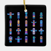 ハイダアニマルズ先住民カナダ先住民プライド セラミックオーナメント (正面)