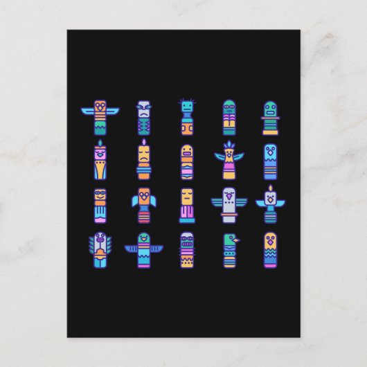 ハイダアニマルズ先住民カナダ先住民プライド ポストカード (正面)