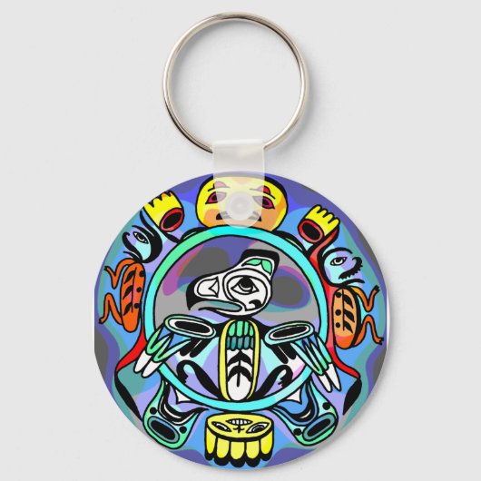 ハイダアート キーホルダー (正面)