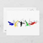 ハイダイバーハイダイビングスプリングボードプラットフォームスポーツ ポストカード (正面/裏面)