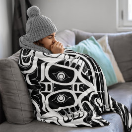 ハイダイーグルサンダーバードノースウェストコロンビア フリースブランケット