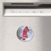 ハイダイーグル&フルムーン先住民アメリカンアートマグネット マグネット (インサイチュ (食洗機))