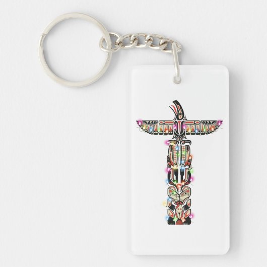 ハイダサンダーバードシンボリズムハイダネーション先住民C キーホルダー (正面)