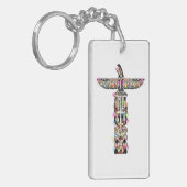 ハイダサンダーバードシンボリズムハイダネーション先住民C キーホルダー (正面左)