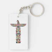 ハイダサンダーバードシンボリズムハイダネーション先住民C キーホルダー (裏面)