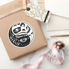 ハイダサンダーバードブラックアンドホワイトイーグルサークル ラウンドシール