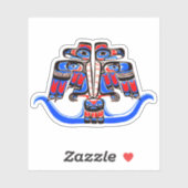 ハイダサンダーバード先住民アメリカンノースウエストコースト シール (シート)