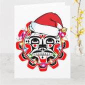 ハイダシンボルズハイダカナダ先住民アメリカン カード (黄色い花)