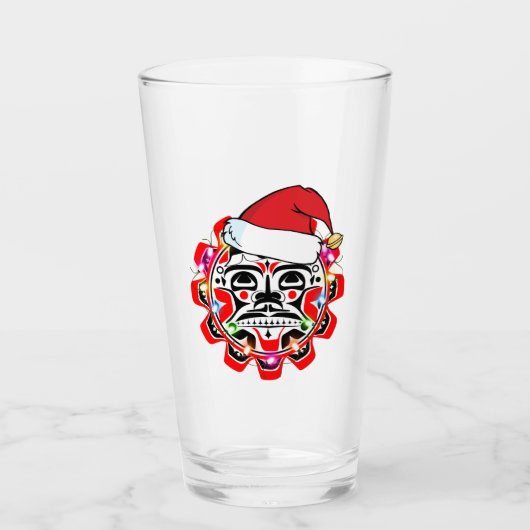 ハイダシンボルズハイダカナダ先住民アメリカン タンブラーグラス (正面)