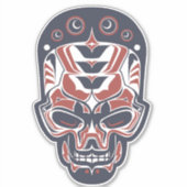 ハイダスカルヘ不気味ッド抽象芸術ノースウエストデザイン シール (正面)