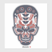 ハイダスカルヘ不気味ッド抽象芸術ノースウエストデザイン シール (シート)