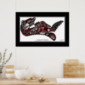 「ハイダスピリット」ファースト・ネーションズ・スタイル・オッターアートプリント ポスター (キッチン)