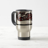 「ハイダスピリットMUG」先住民アメリカスタイルオッターアート トラベルマグ (正面左)